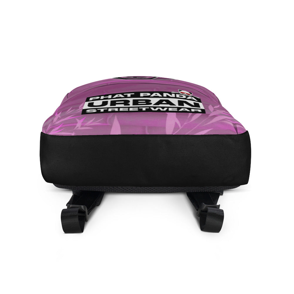 Purple Bamboo BackpackPHAT PANDA URBAN STREETWEARThis medium size backpack is just what you need for daily use or sports activities! The pockets (including one for your laptop) give plenty of room for all your nece