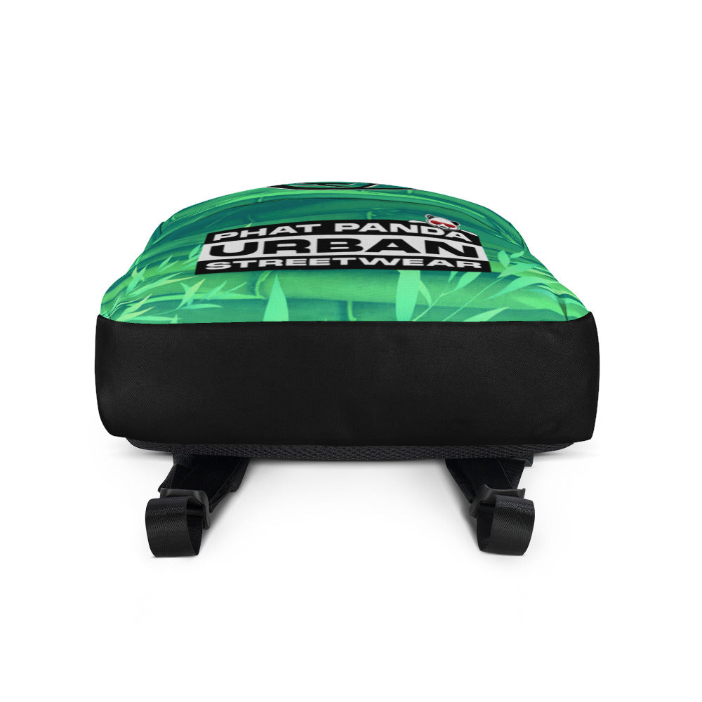 Green Bamboo BackpackPHAT PANDA URBAN STREETWEARThis medium size backpack is just what you need for daily use or sports activities! The pockets (including one for your laptop) give plenty of room for all your nece