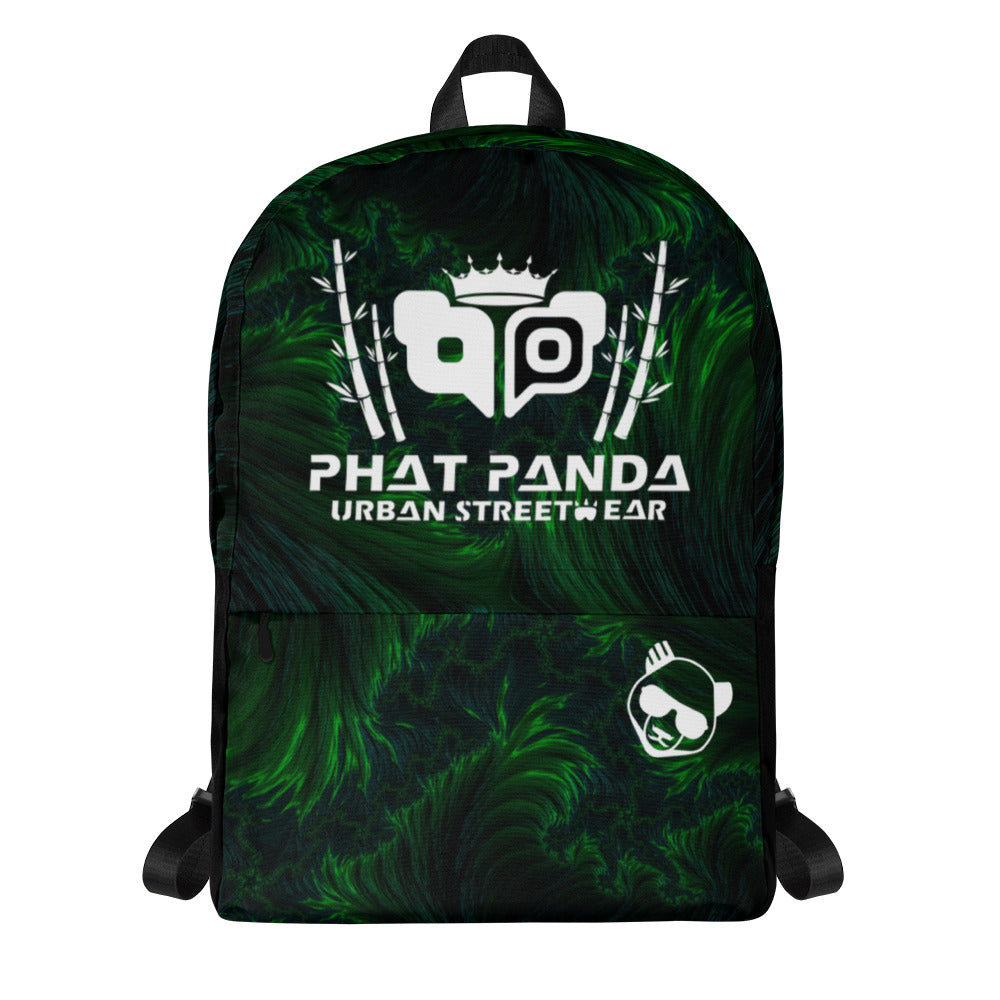 Green Fire BackpackPHAT PANDA URBAN STREETWEARThis medium size backpack is just what you need for daily use or sports activities! The pockets (including one for your laptop) give plenty of room for all your nece