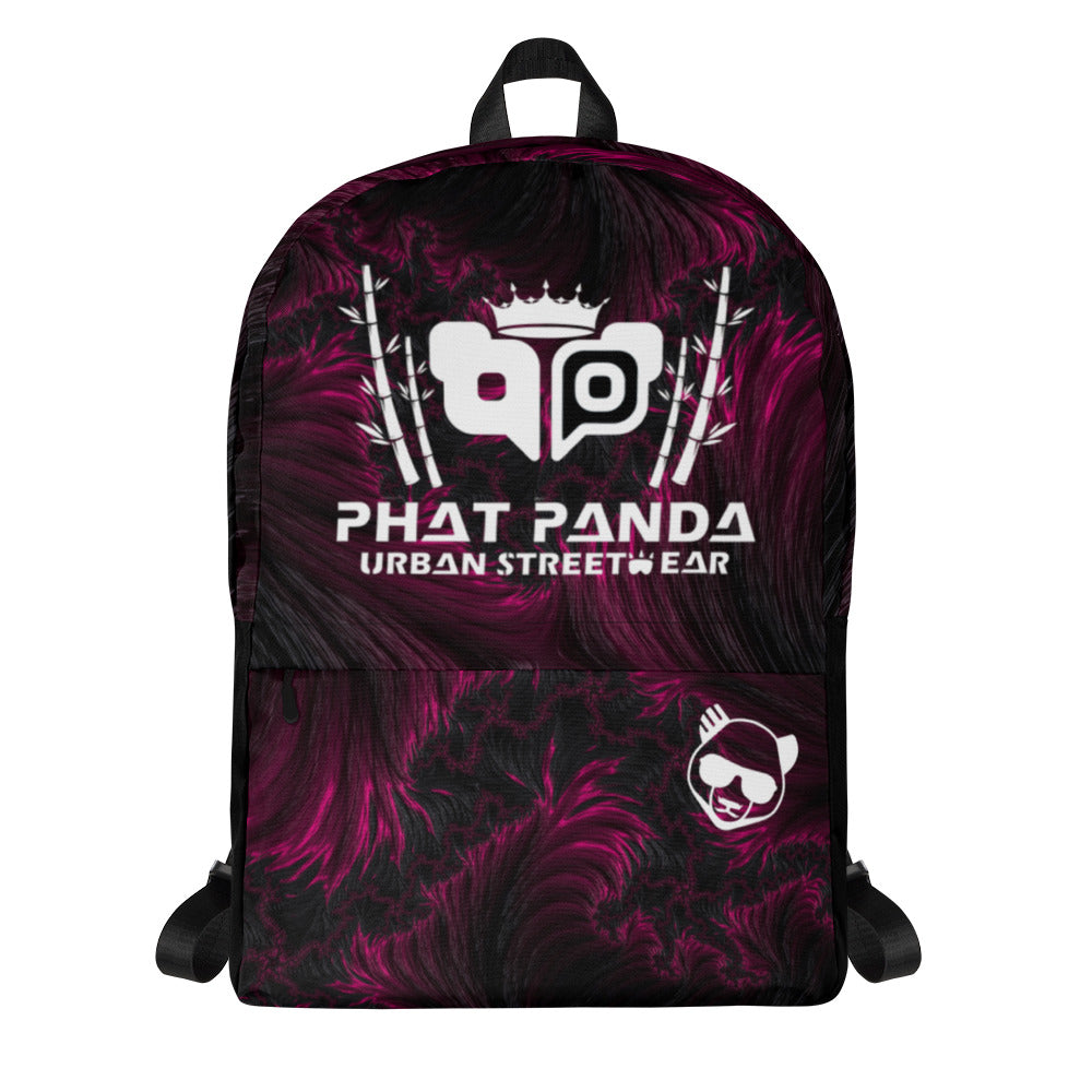 Pink Fire BackpackPHAT PANDA URBAN STREETWEARThis medium size backpack is just what you need for daily use or sports activities! The pockets (including one for your laptop) give plenty of room for all your nece
