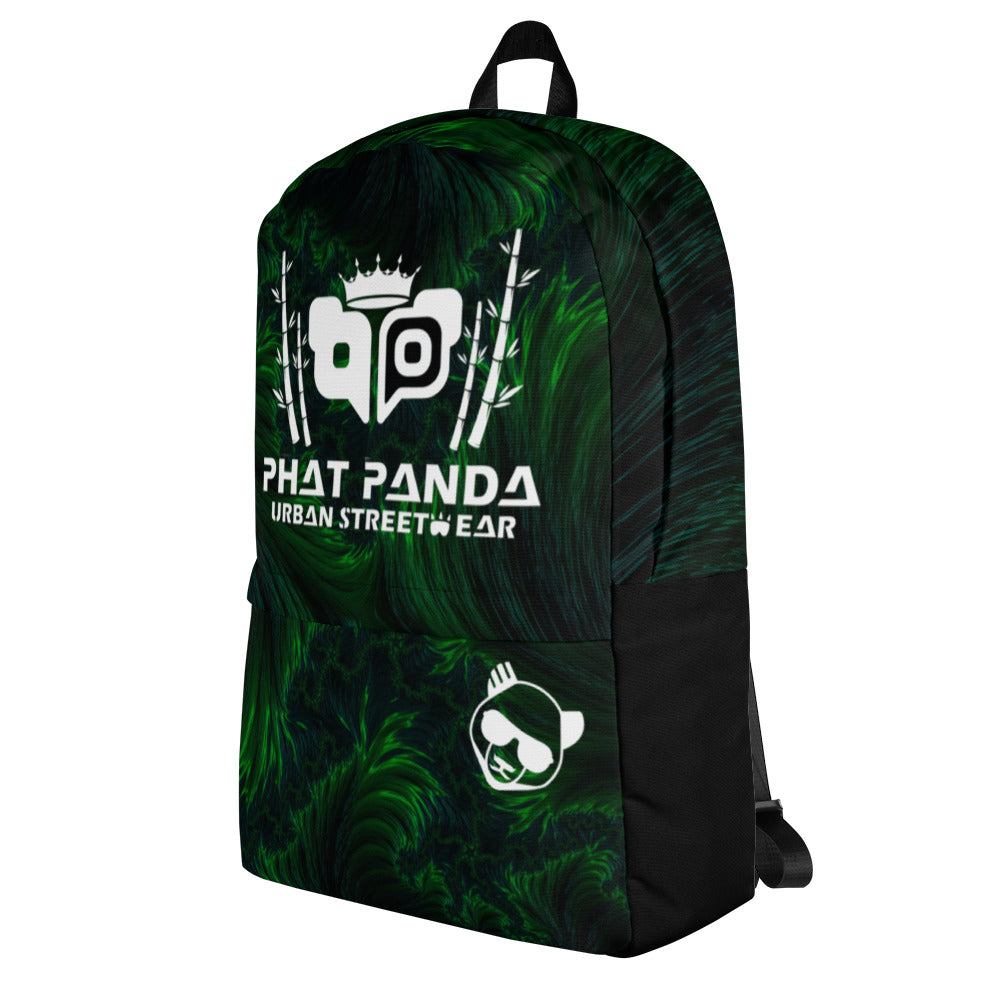 Green Fire BackpackPHAT PANDA URBAN STREETWEARThis medium size backpack is just what you need for daily use or sports activities! The pockets (including one for your laptop) give plenty of room for all your nece