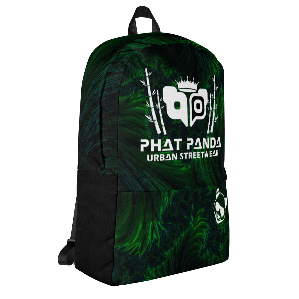 Green Fire BackpackPHAT PANDA URBAN STREETWEARThis medium size backpack is just what you need for daily use or sports activities! The pockets (including one for your laptop) give plenty of room for all your nece