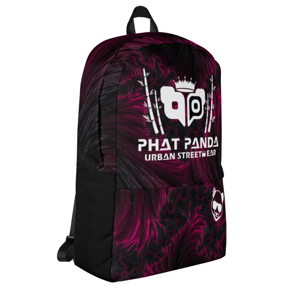 Pink Fire BackpackPHAT PANDA URBAN STREETWEARThis medium size backpack is just what you need for daily use or sports activities! The pockets (including one for your laptop) give plenty of room for all your nece