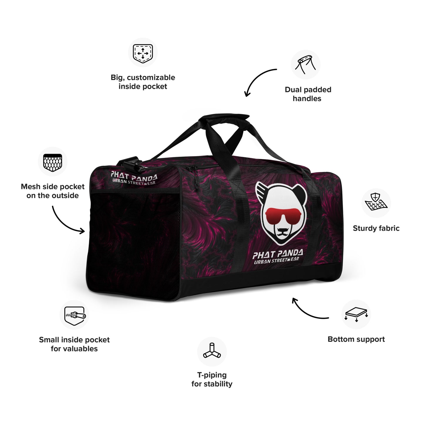 Duffle Bag Pink Fire