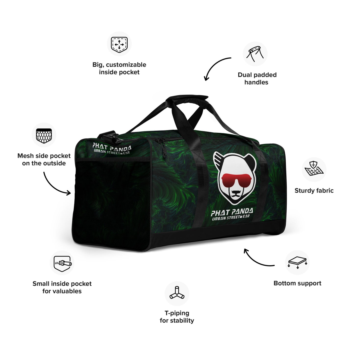 Duffle Bag Green Fire
