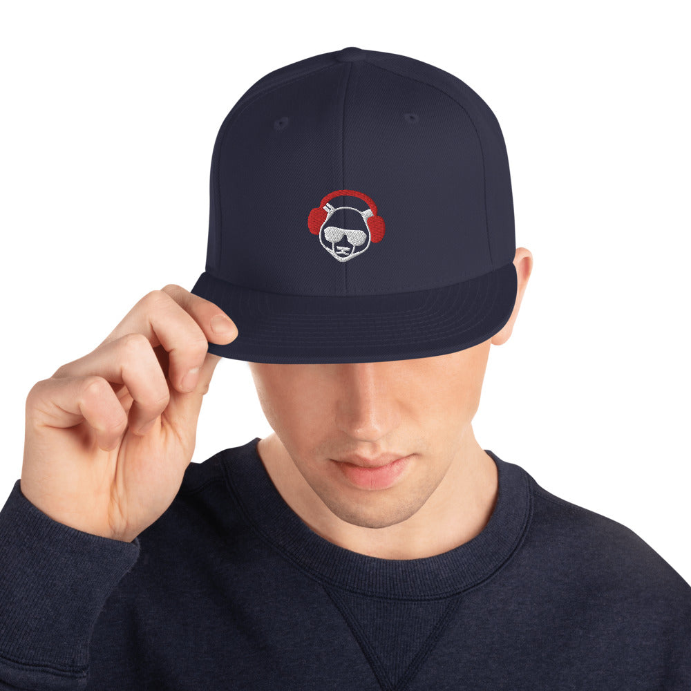 Phat Panda Snapback HatPHAT PANDA URBAN STREETWEARThis hat is structured with a classic fit, flat brim, and full buckram. The adjustable snap closure makes it a comfortable, one-size-fits-most hat.
• 80% acrylic