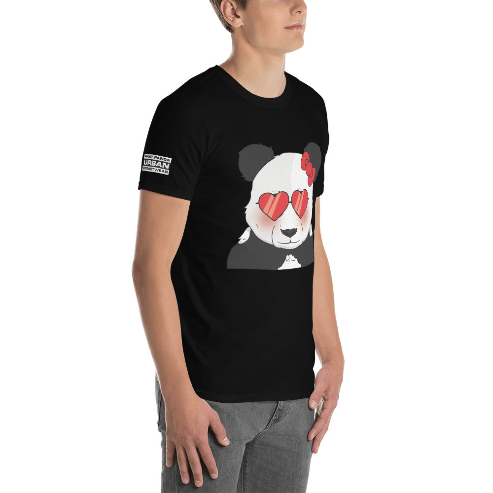 Hello Panda Light RedPHAT PANDA URBAN STREETWEARYou've now found the staple t-shirt of your wardrobe. It's made of 100% ring-spun cotton and is soft and comfy. The double stitching on the neckline and sleeves add
