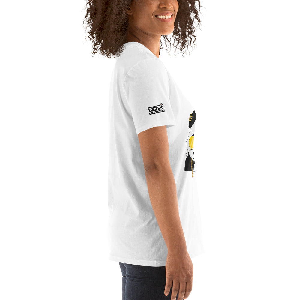 Panda King YellowPHAT PANDA URBAN STREETWEARYou've now found the staple t-shirt of your wardrobe. It's made of 100% ring-spun cotton and is soft and comfy. The double stitching on the neckline and sleeves add