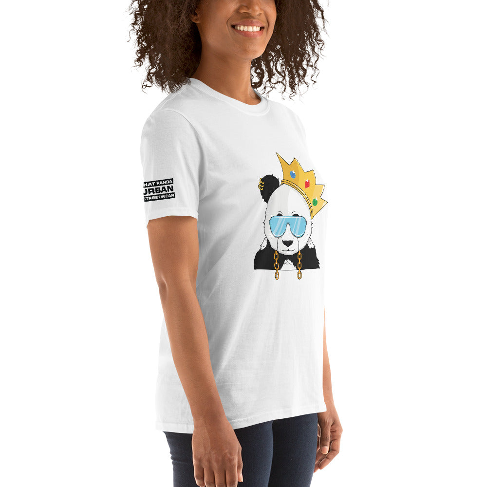 Panda King Light BluePHAT PANDA URBAN STREETWEARYou've now found the staple t-shirt of your wardrobe. It's made of 100% ring-spun cotton and is soft and comfy. The double stitching on the neckline and sleeves add