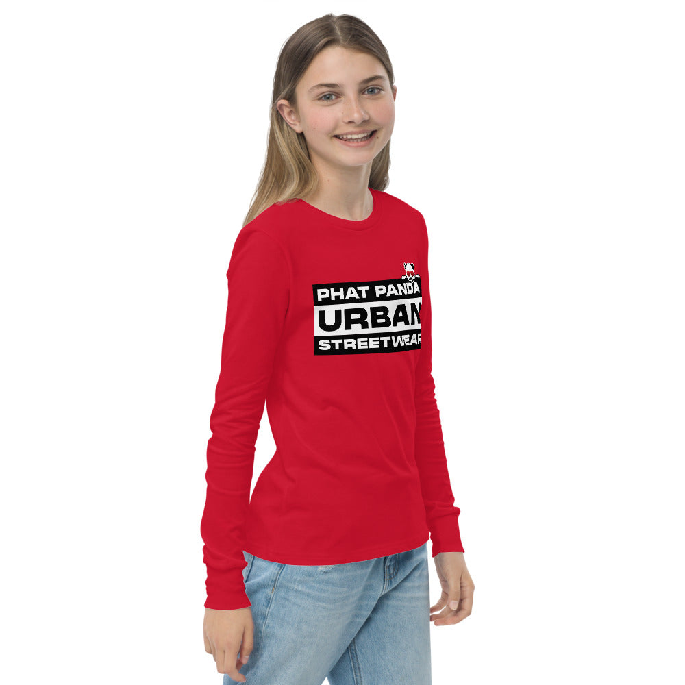 Explicit Panda YouthPHAT PANDA URBAN STREETWEARThe Youth Long Sleeve Shirt is made of Airlume combed and ringspun cotton, which is known for its softness and durability. The shirt has a regular fit, classic crew