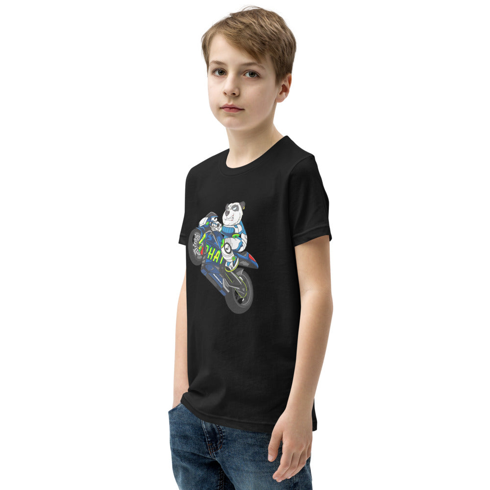 Moto GP PandaPHAT PANDA URBAN STREETWEARThis is the tee that you've been looking for, and it's bound to become a favorite in any youngster's wardrobe. It's light, soft, and comes with a unique design that