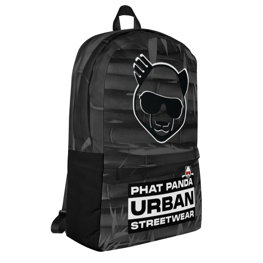Black Bamboo BackpackPHAT PANDA URBAN STREETWEARThis medium size backpack is just what you need for daily use or sports activities! The pockets (including one for your laptop) give plenty of room for all your nece