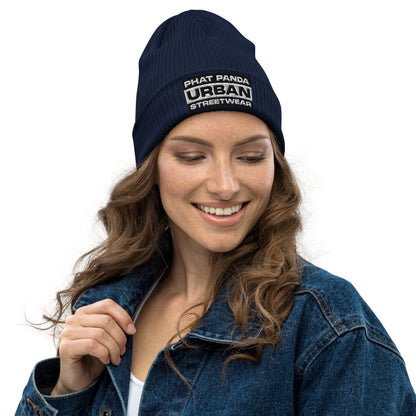 Organic Ribbed BeaniePHAT PANDA URBAN STREETWEARThis organic ribbed beanie is stylish, practical, and eco-friendly, making it an absolute must-have for your hat selection. Thanks to its breathable lightweight fabr