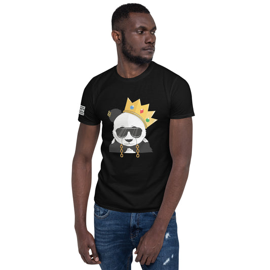 Panda King BlackPHAT PANDA URBAN STREETWEARYou've now found the staple t-shirt of your wardrobe. It's made of 100% ring-spun cotton and is soft and comfy. The double stitching on the neckline and sleeves add 