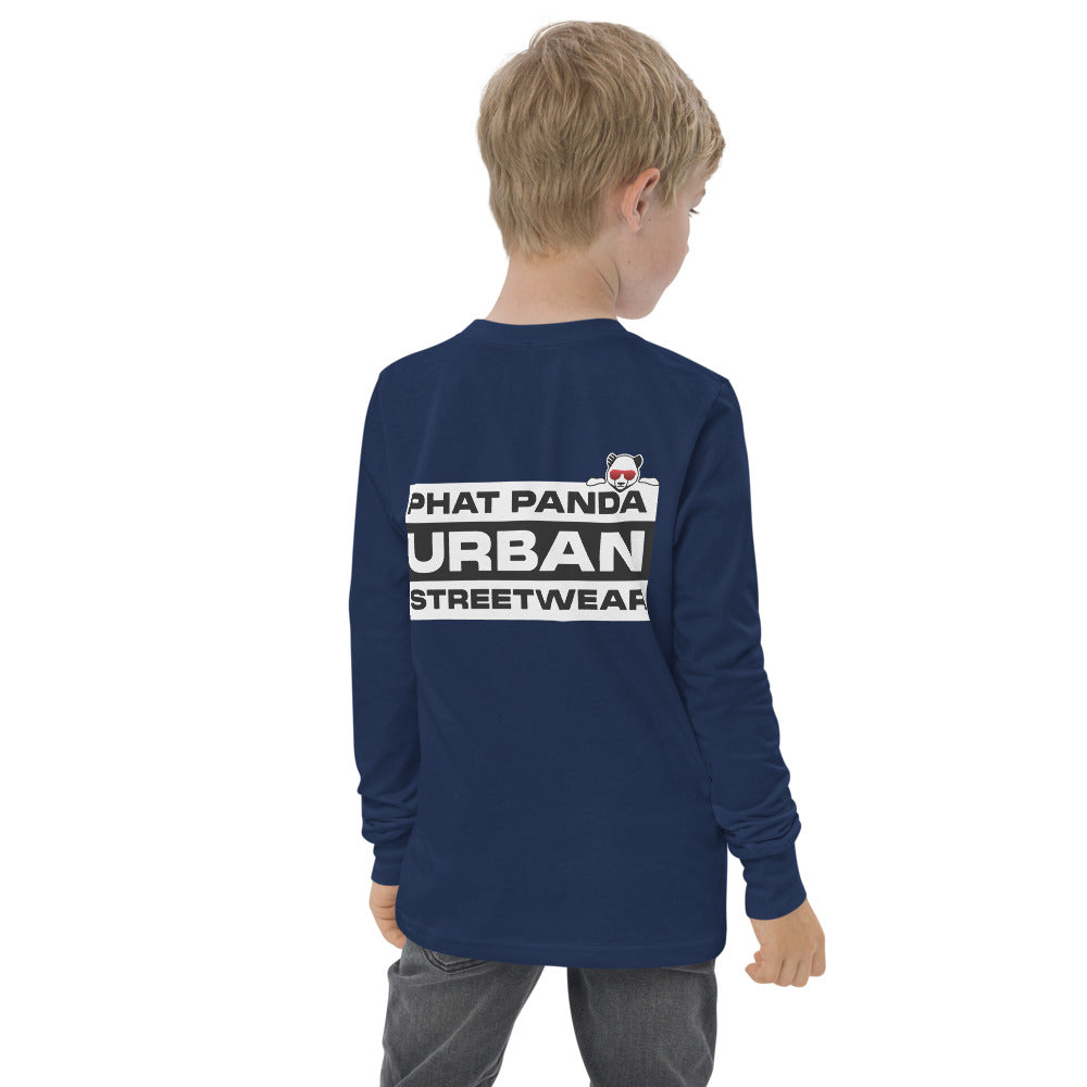 Youth Graffiti TeePHAT PANDA URBAN STREETWEARThe Youth Long Sleeve Shirt is made of Airlume combed and ringspun cotton, which is known for its softness and durability. The shirt has a regular fit, classic crew 