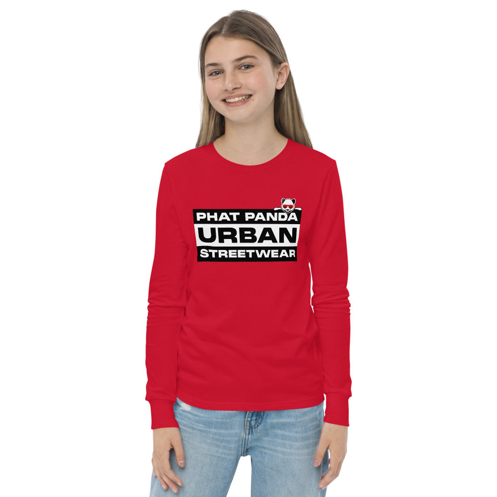 Explicit Panda YouthPHAT PANDA URBAN STREETWEARThe Youth Long Sleeve Shirt is made of Airlume combed and ringspun cotton, which is known for its softness and durability. The shirt has a regular fit, classic crew 