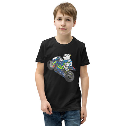Moto GP PandaPHAT PANDA URBAN STREETWEARThis is the tee that you've been looking for, and it's bound to become a favorite in any youngster's wardrobe. It's light, soft, and comes with a unique design that 
